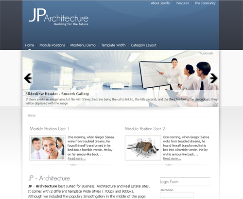 JP Architecture - joomla шаблон архитектура