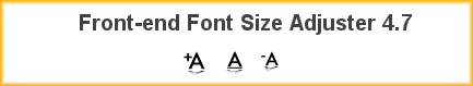 Front-end Font Size Adjuster v4.7
