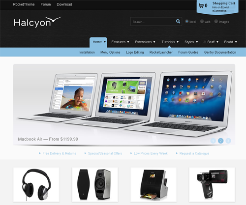 RT Halcyon - joomla онлайн магазин
