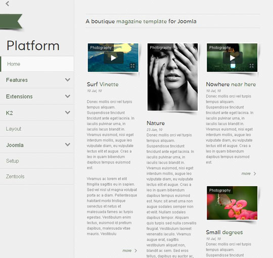 JB Platform - шаблоны joomla для блога